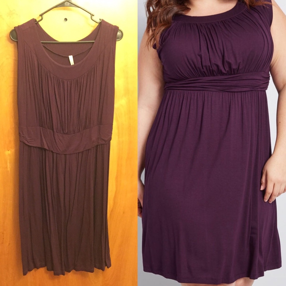 ModCloth I Love Your Jersey dress in plum
